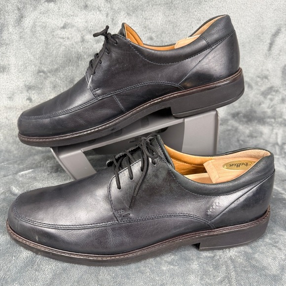 Leather Dress Shoes Mens Oxford Lace Up Black Classic‎ Casual Work main image 7